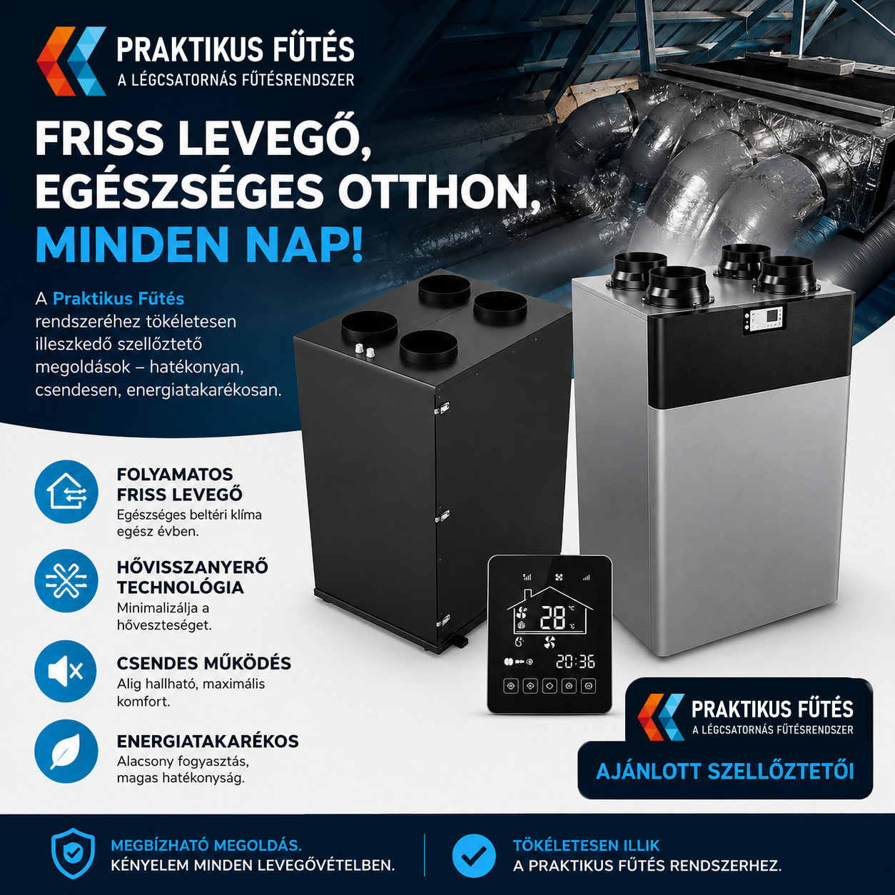 Praktikus Fűtés szellőztetéssel